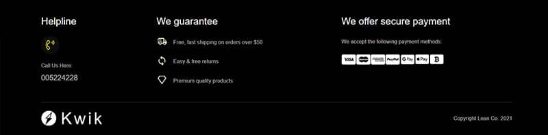 Footer WooCommerce 02